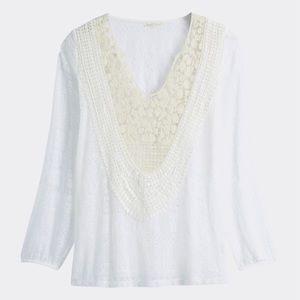 NWT Brixon Ivy Alessandria Crochet Bib Lace Top (Small)
